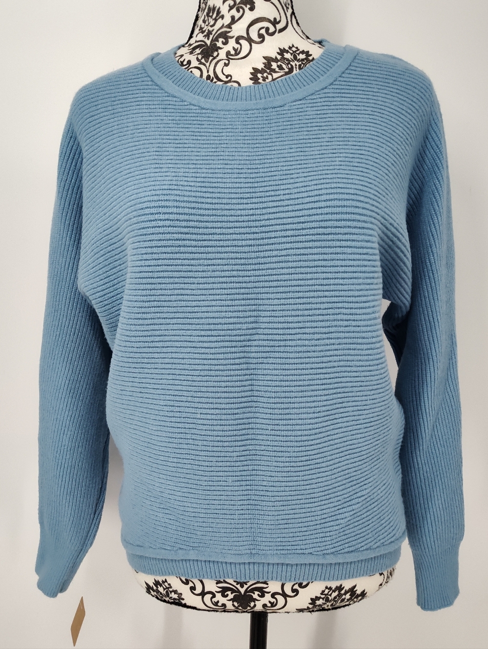Pinch Light Blue Ribbed Crewneck Dolman Oversized Sweater Women's Small